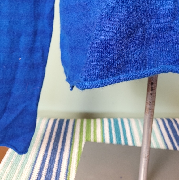 Line cashmere sweater blue stripe sweater - Picture 6 of 8